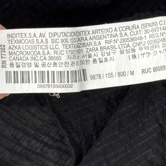 Zara Ruffled Off Shoulder Black Crop Top Size Medium Festival Casual Summer - Picture 14 of 15